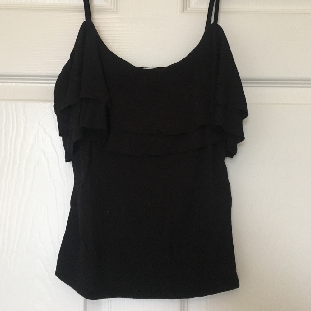 Cropped Frill Tank Top